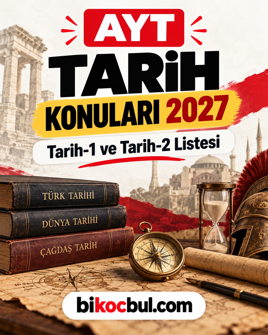 AYT Tarih Konuları 2027: Tarih-1 ve Tarih-2 Listesi