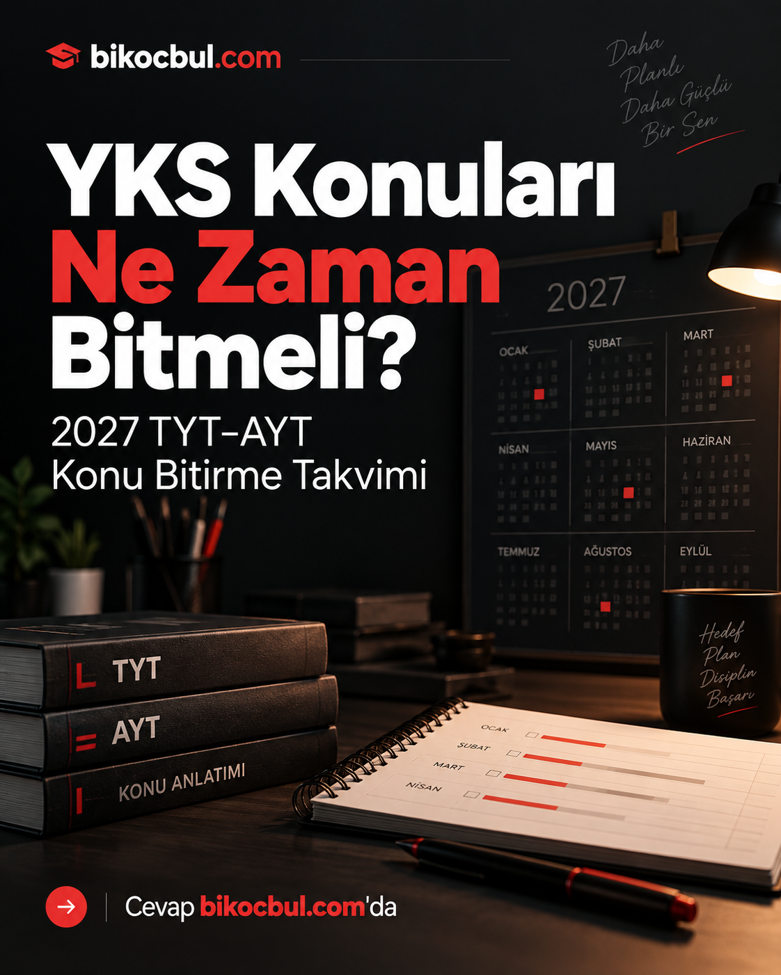 YKS Konuları Ne Zaman Bitmeli? 2027 TYT AYT Takvimi