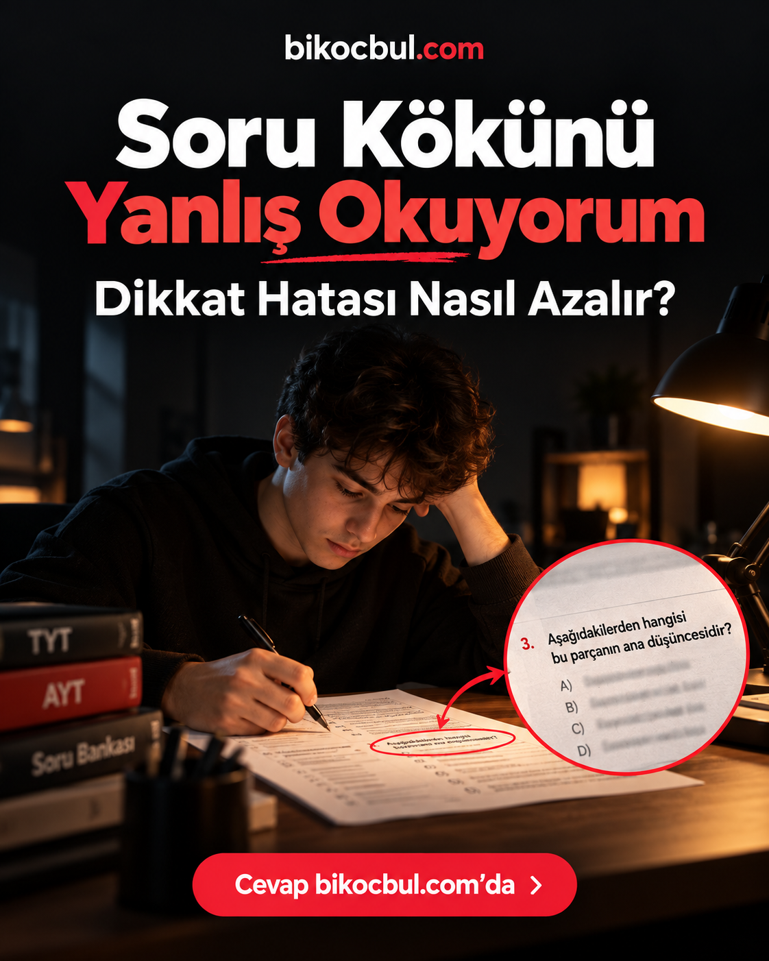 Soru Kökünü Yanlış Okuyorum: Dikkat Hatası Nasıl Azalır?